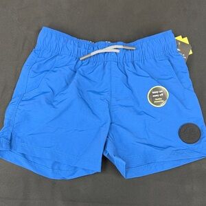 Art Class Kids Blue Swim Shorts size XS 4/5 new mid thigh length